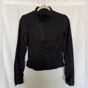 Mondetta Athletic Performance Track Jacket Solid Black Womens Size XS